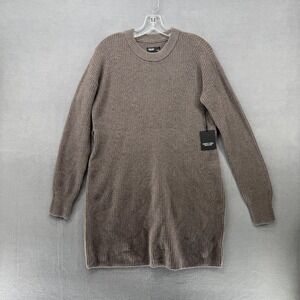 Simply Vera Dress Vera Wang Brown Ribbed Knit Tunic Sweater Womens L